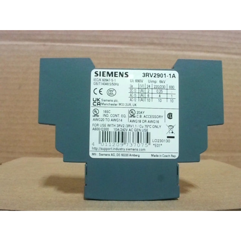 Siemens 3RV2901-1A Auxiliary Contact Block 690V