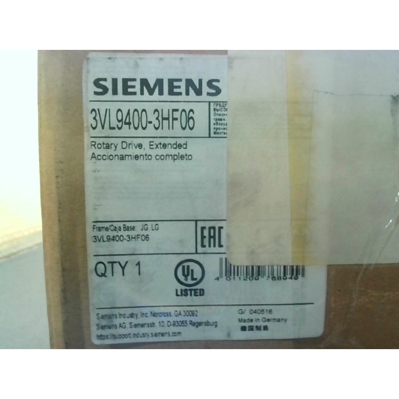 Siemens 3VL9400-3HF06 Circuit Breaker VL IEC Door Mount OP for JG-LG Accessory