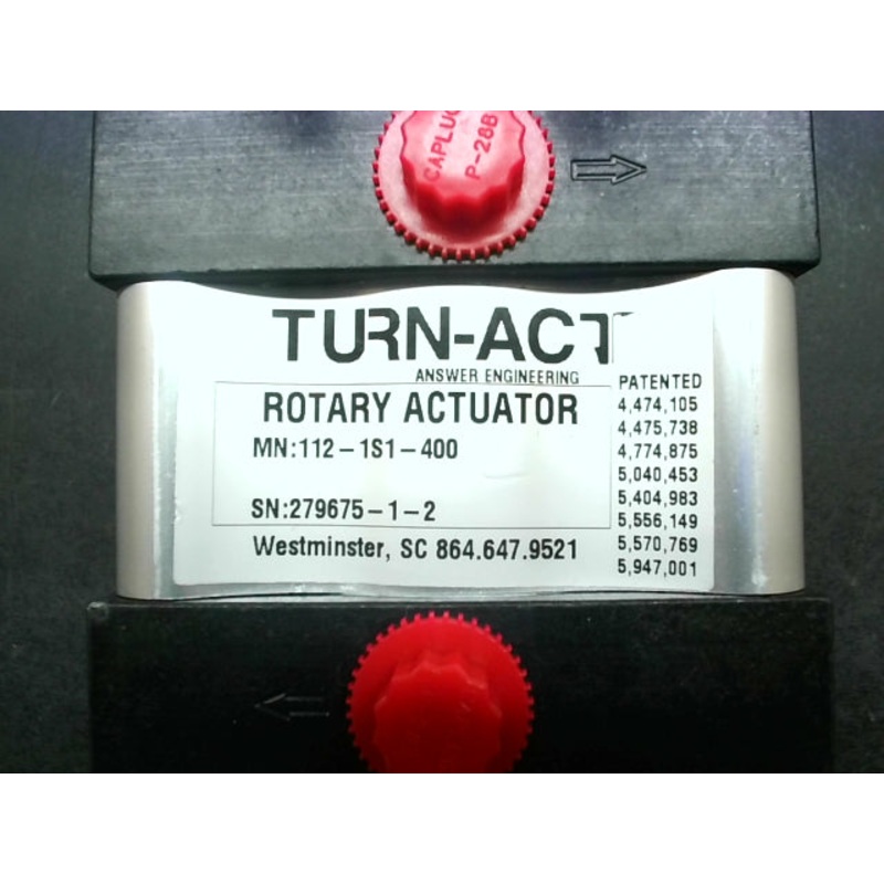 Turn-Act 112-1S1-400 Rotary Actuator 3/4 SN:279675