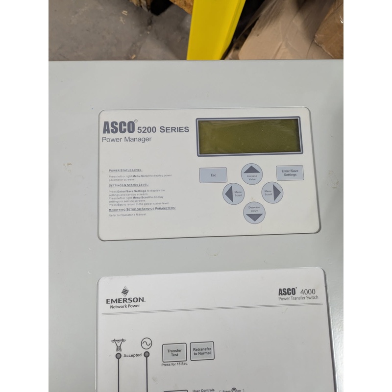 Asco 4000 Series Group 5 Automatic Transfer Switch 200A 480V 3PH D04ATSB30200N5XC