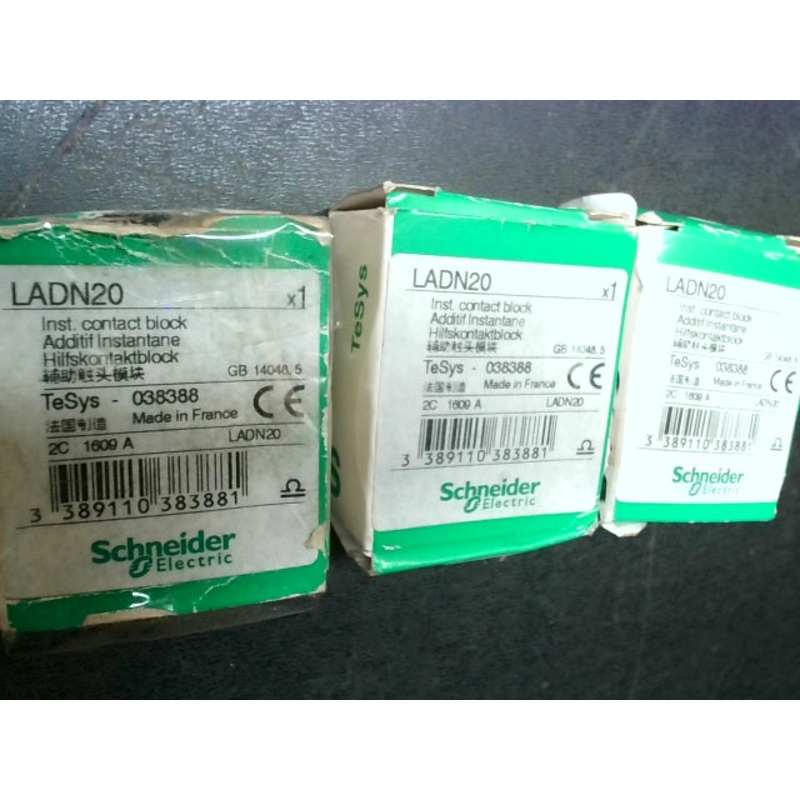 Schneider Electric LADN20 (3 PCS) Auxiliary Contact Block TeSys 038388