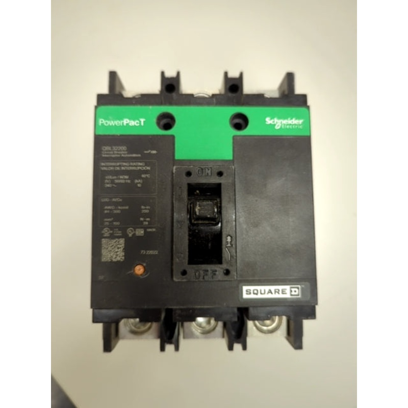 Square D QBL32200 PowerPacT 200 Amp 3-Pole 240VAC Circuit Breaker
