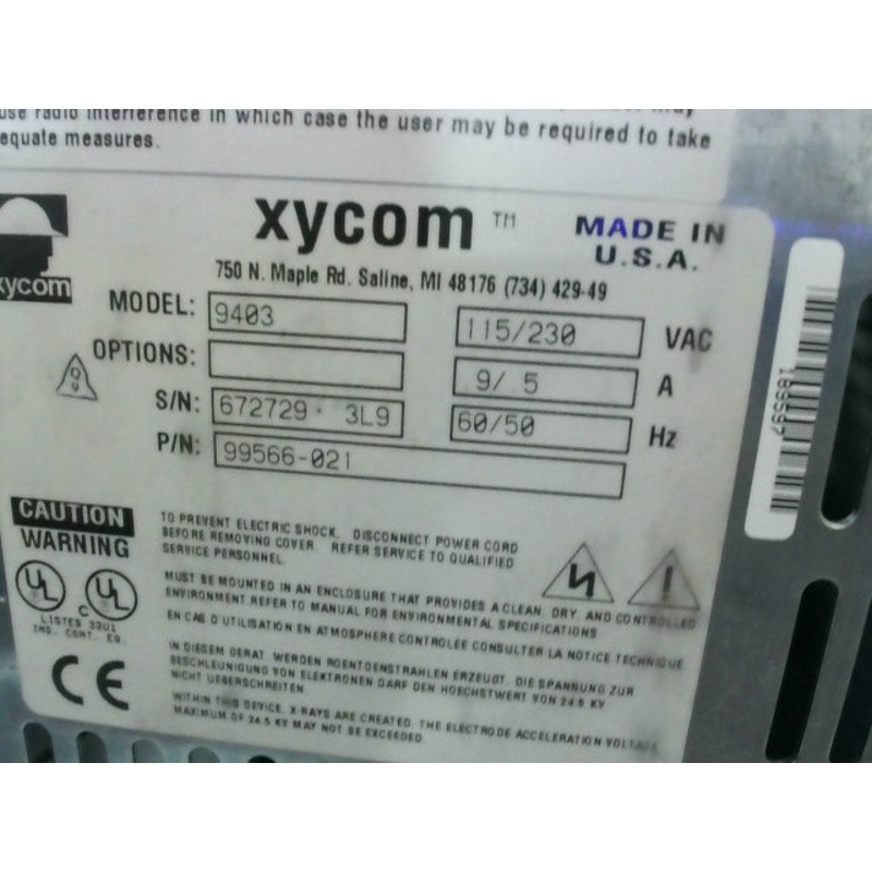 Xycom 9403 Operator Interface Panel 99566-021