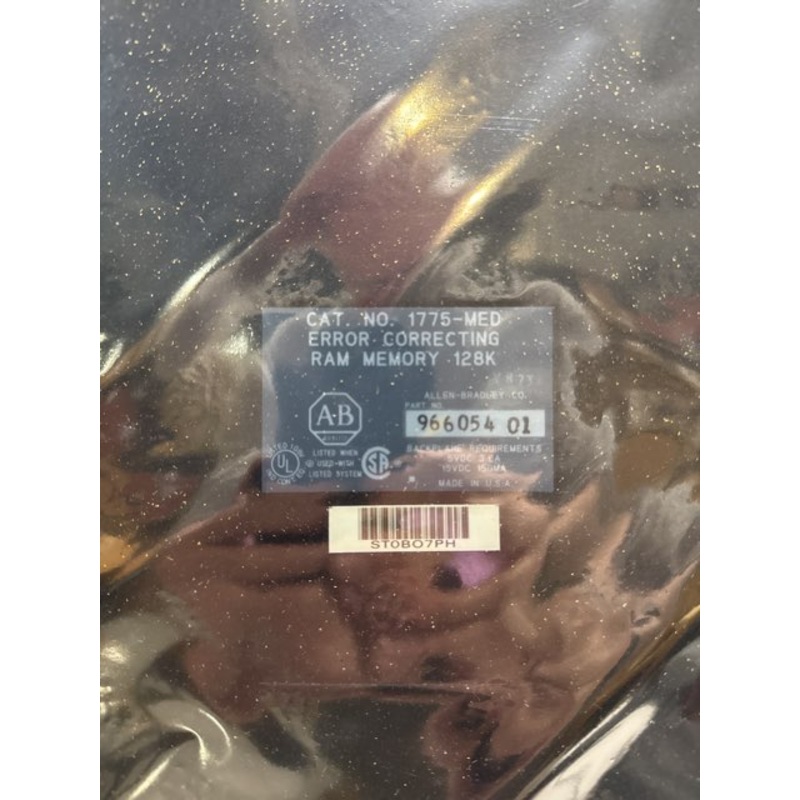 Allen Bradley 1775-MED Error Correcting 128K RAM Memory Module PLC-3