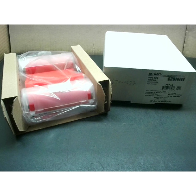 Brady Y93880 Ribbon Monochrome RED 4.11 X 200′ Cartridge 76743