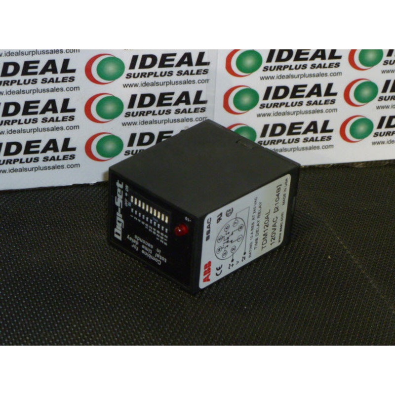 ABB TDM120AL – RELAY, TIME DELAY 120VAC, 1-1023 SECOND, WITH LED INDICATOR