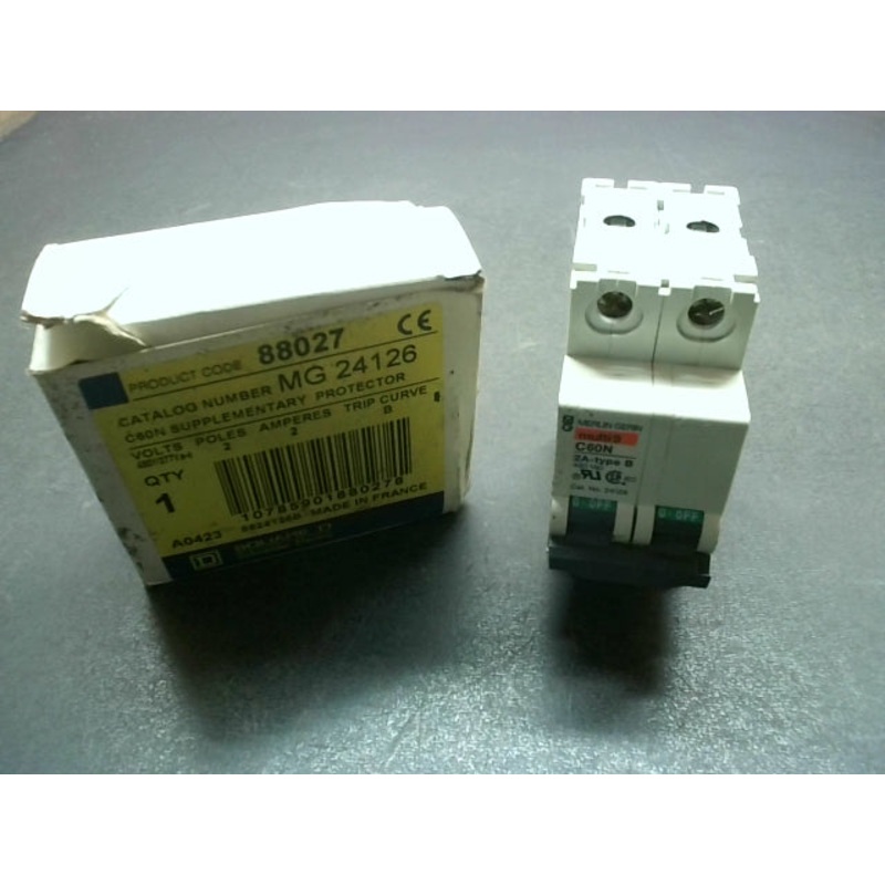 Square D MG24126 Circuit Breaker 88027 2P 2A 480V C60N
