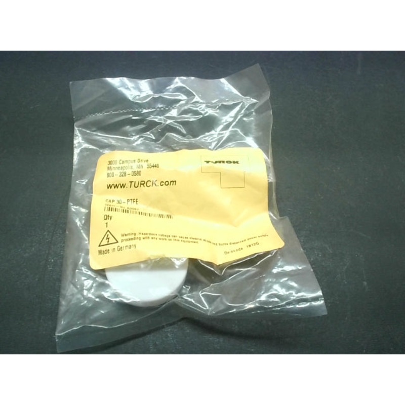 Turck 30-PTFE Protective Cap|Factory Sealed Packaging|New In Box|New No Box|Used|Reconditioned