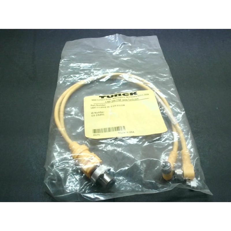 Turck U2-23201 Splitter Cable 12 4-Pin VBRS4.4-2PKW3M-0.3/0.3/S1238
