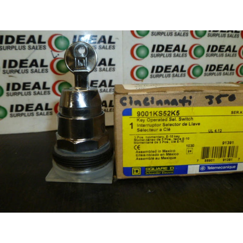 SWITCH, SQUARE D, 9001KS34K1 – KEY OPERATED SELECTOR SWITCH