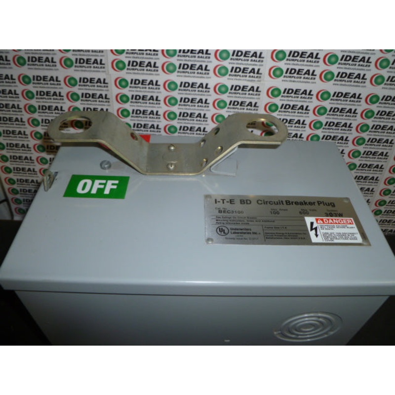 BREAKER, SIEMENS BEC3100, 100A MAX, 600V MAX, 3 PH, 3W CIRCUIT BREAKER