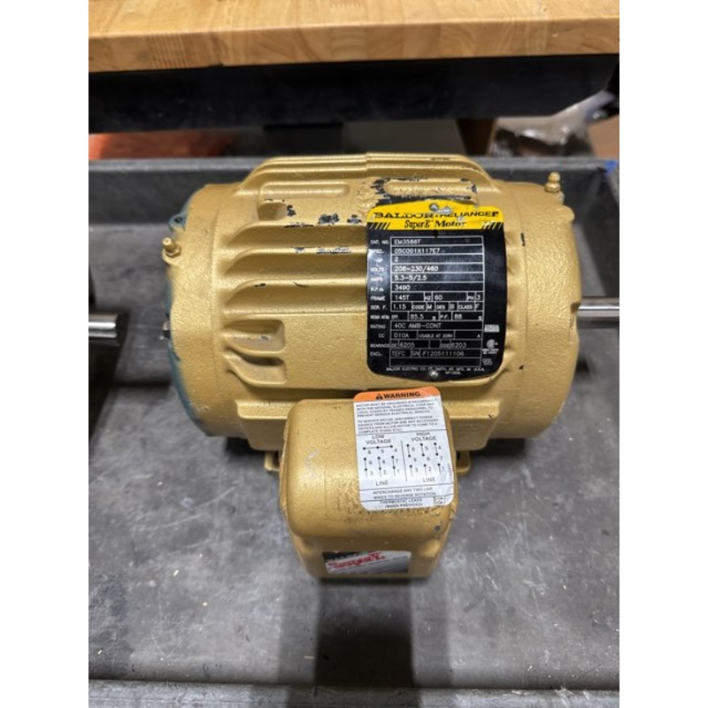Baldor EM3586T 2HP AC Motor 145T Frame 3490RPM 230/460V 3PH TEFC