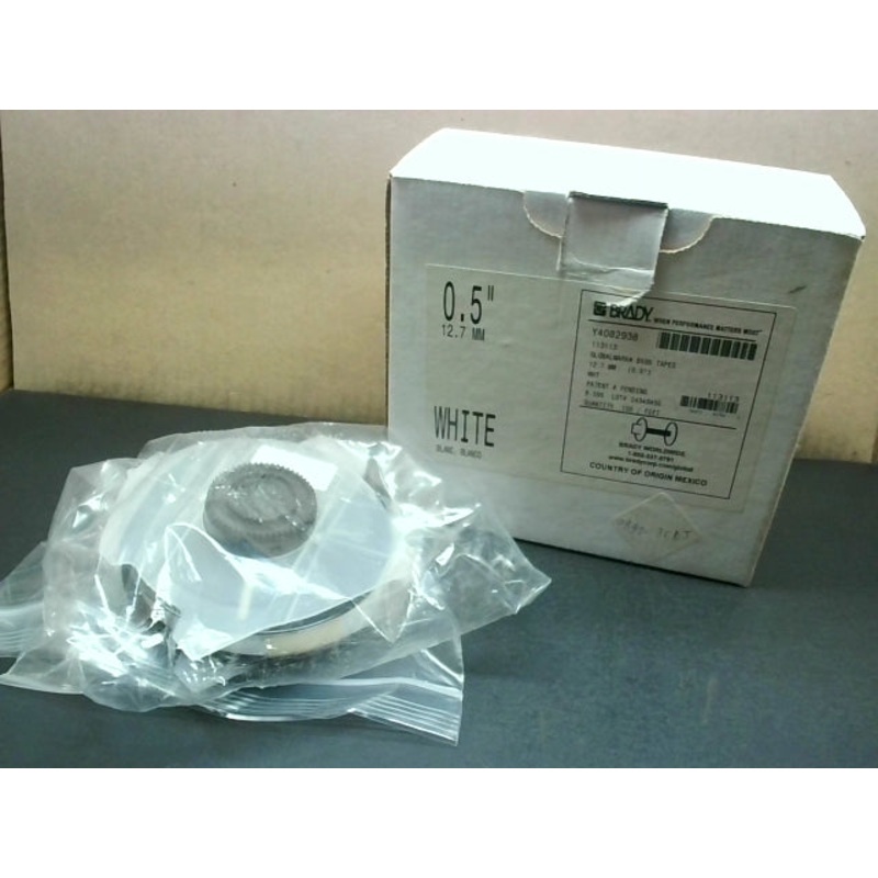 Brady Y4082938 Globemark Vinyl Tape 12.7mm 0.5 White