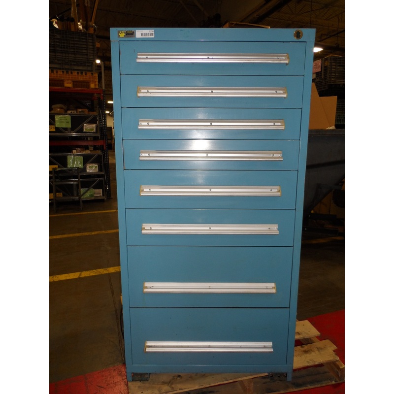 CABINET, STANLEY VIDMAR, 9 DRAWER, WITH SAFTEY LOCK