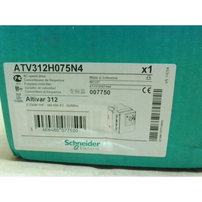 Schneider Electric Altivar ATV312H075N4 Variable Speed Drive 1HP 3PH 380-500VAC-