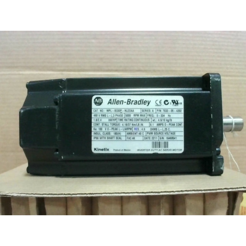 Allen Bradley MPL-B330P-MJ22AA AC Servo Motor 460V 5000 RPM Max 334 Hz Max 7033-05-4202