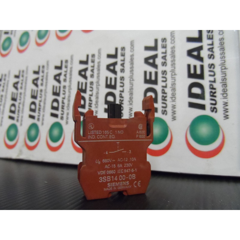 SIEMENS 3SB14000B CONTACT BLOCK