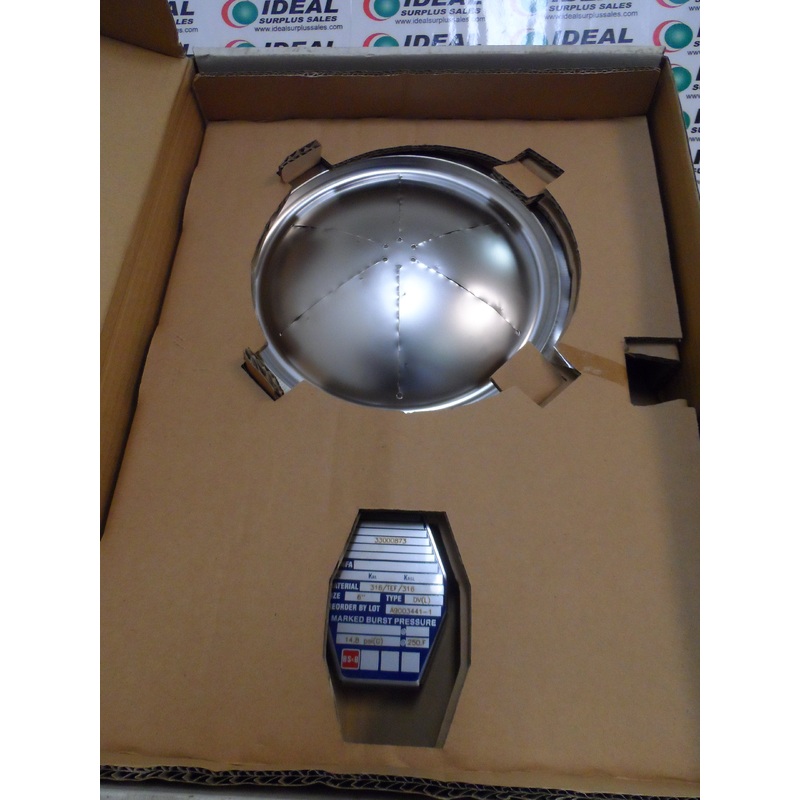 BS&B DVL6DN RUPTURE DISK|Factory Sealed Packaging|New In Box|New No Box|Used|Reconditioned