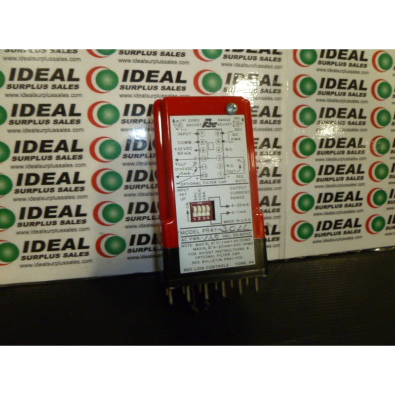 CONVERTER, RED LION PRA13011, 115VAC, 50/60HZ, PULSE RATE ANALOG CONVERTER