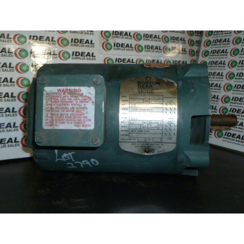 Boston Gear 1/3HP AC Motor 56C 1725RPM 230,460V 3PH EU-B NICE!