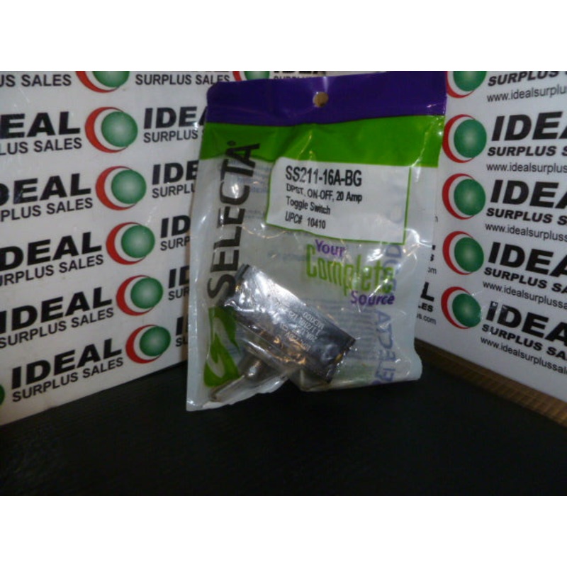 Selecta SS211-16A-BG 20amp DPST ON/OFF Toggle Switch UPC# 10410