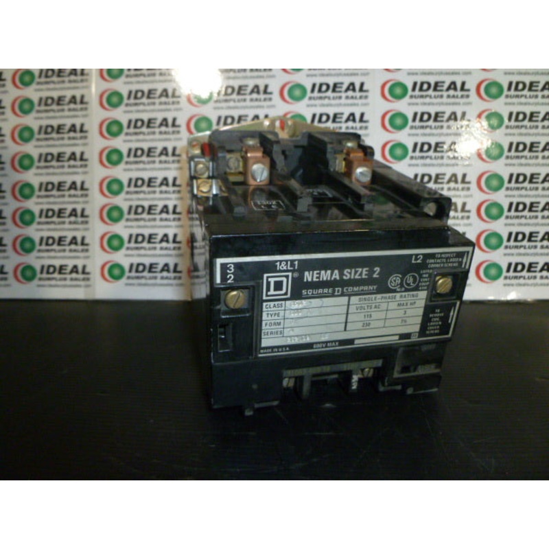 Square D 8502 SDO-1 AC Magnetic Contactor 115/230VAC 3/7.5Hp