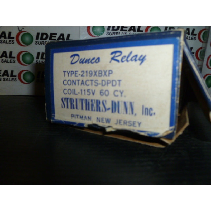 STRUTHERS DUNN 219XBXP RELAY|Factory Sealed Packaging|New In Box|New No Box|Used|Reconditioned