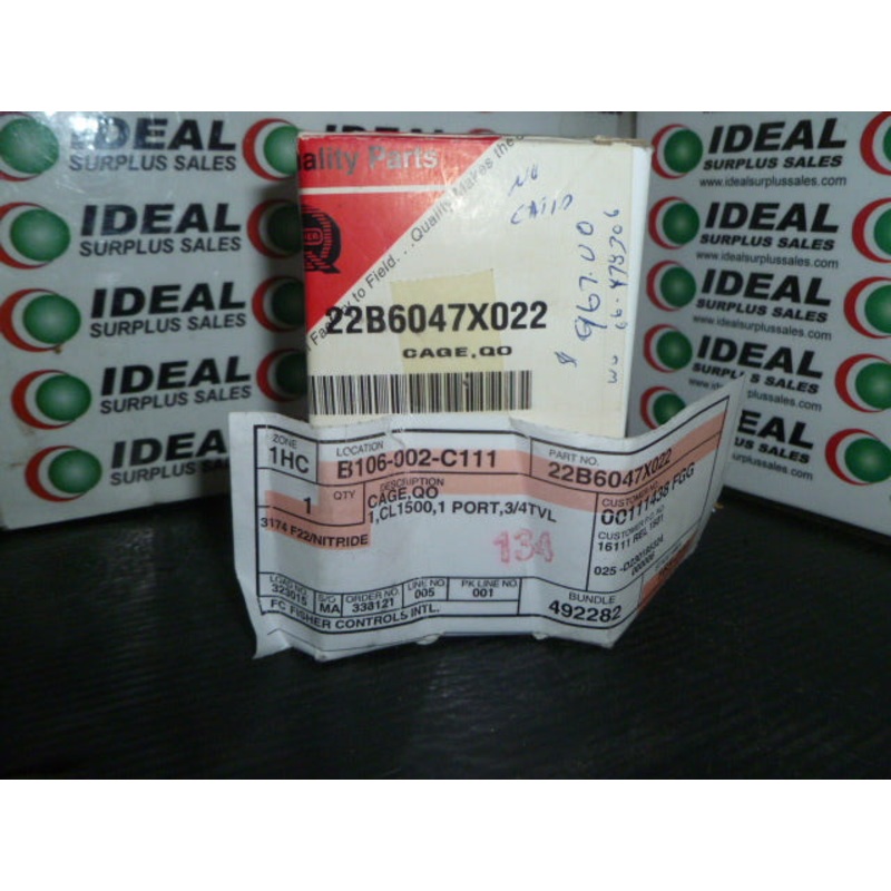 CAGE, QO, FISHER PARTS –  22B6047X022