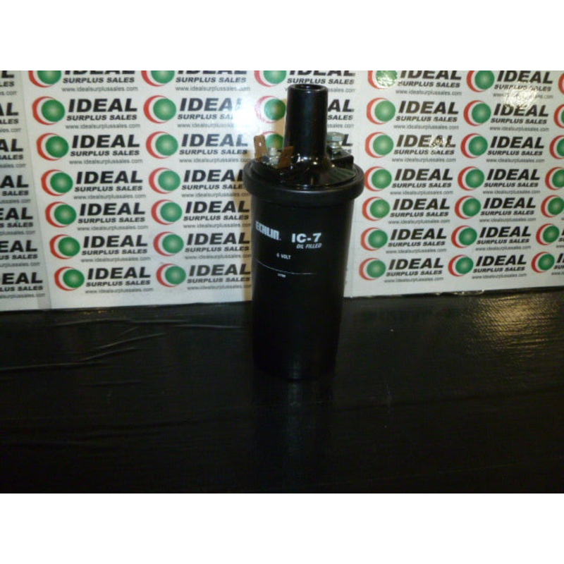 COIL, NAPA ECHLIN ECH IC-7, IGNITION COIL, 6 VOLT, OIL FILLED