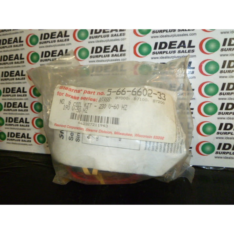 COIL, STEARNS 5-66-6602-33, NO. 6 COIL, 230V-60HZ, 190V-50HZ
