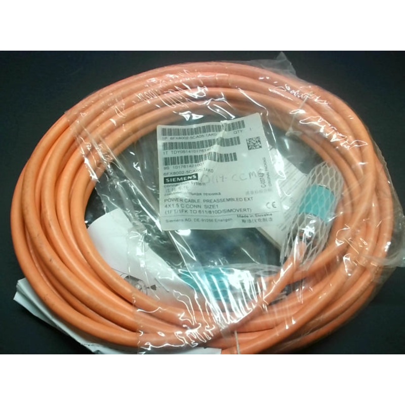 Siemens 6FX8002-5CA05-1AK0 Power Cable Cordset 9.5mm 2 x straight M40 connectors