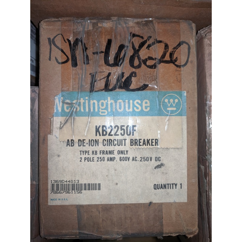 Westinghouse KB2250F 250A Molded Case Circuit Breaker