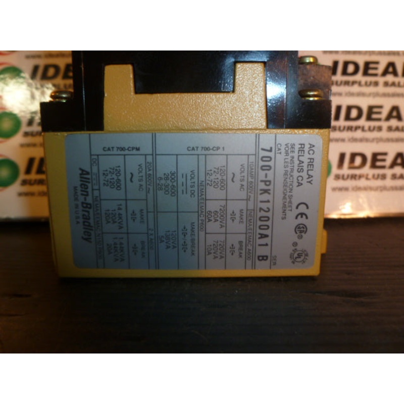 ALLEN BRADLEY 700PK1200A1|Factory Sealed Packaging|New In Box|New No Box|Used|Reconditioned