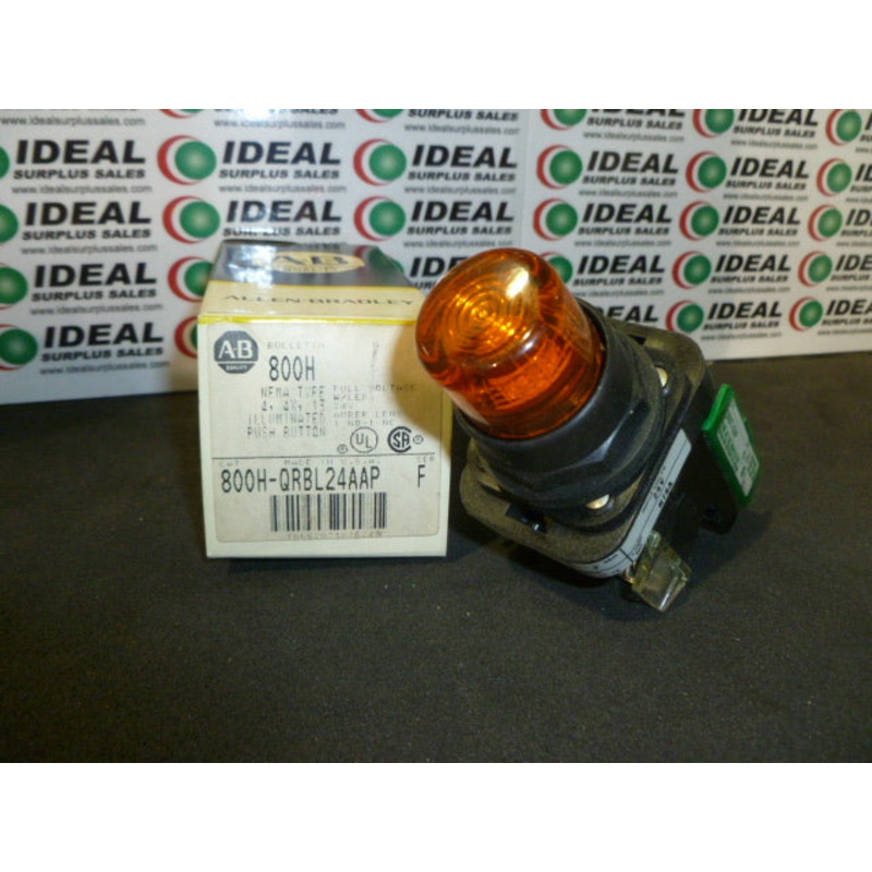 ALLEN BRADLEY 800H-QRBL24AAP Illuminated Amber Lens Button 24 V