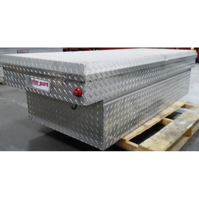 SADDLE BOX, WEATHER GUARD – 117-0-2 – MODEL 117 , ALUMINUM, 72”28”X19” – FITS ALL FULL SIZE PICKUP TRUCKS WITH 8FT BED