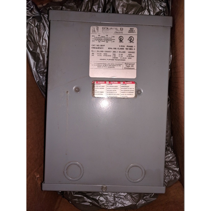 SQUARE D 3S1F General Purpose Transformer 480V Factory Sealed