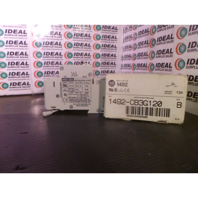 Allen Bradley 1492-CB3G120  Series B  Small Broker Chip On Circuit Breaker