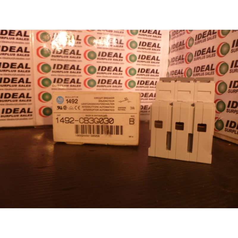 CIRCUIT BREAKER, ALLEN BRADLEY – 1492-CB3G030, SERIES B