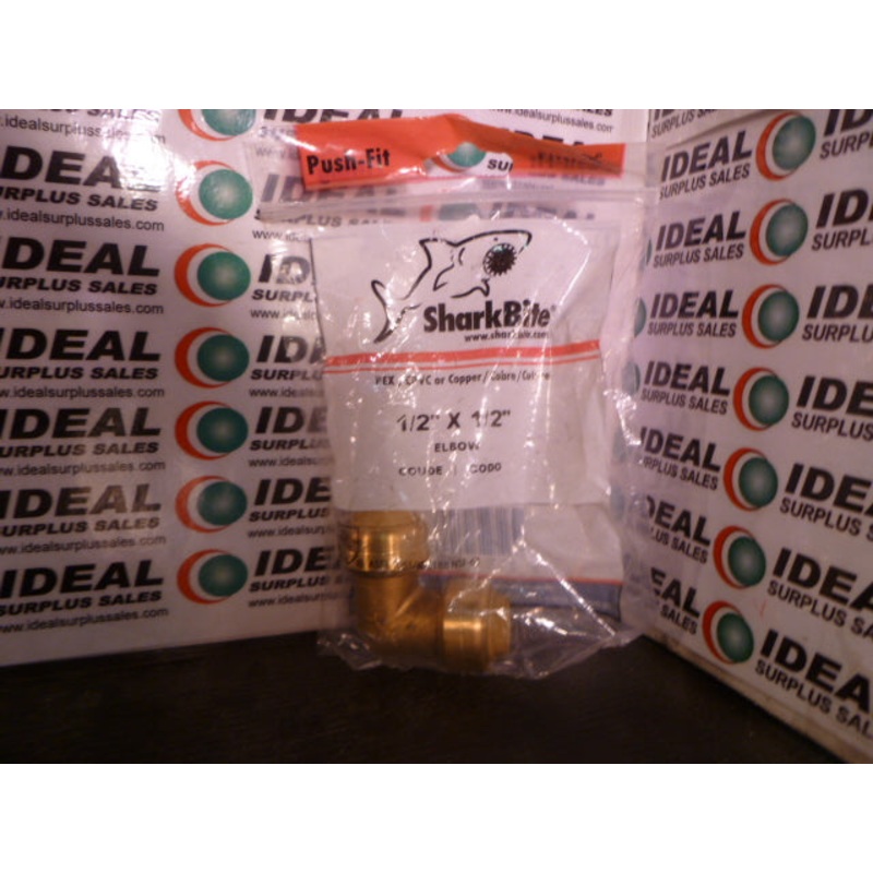 SharkBite U248A 1/2 Push-Fit Brass Tube Elbow 90 Degree