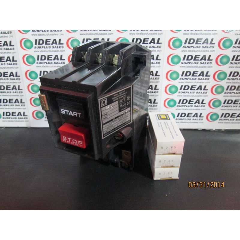 Square D 2510MCO3 Ser. A 3-Pole Motor Starter NEMA M-1 27A 600V 7.5HP
