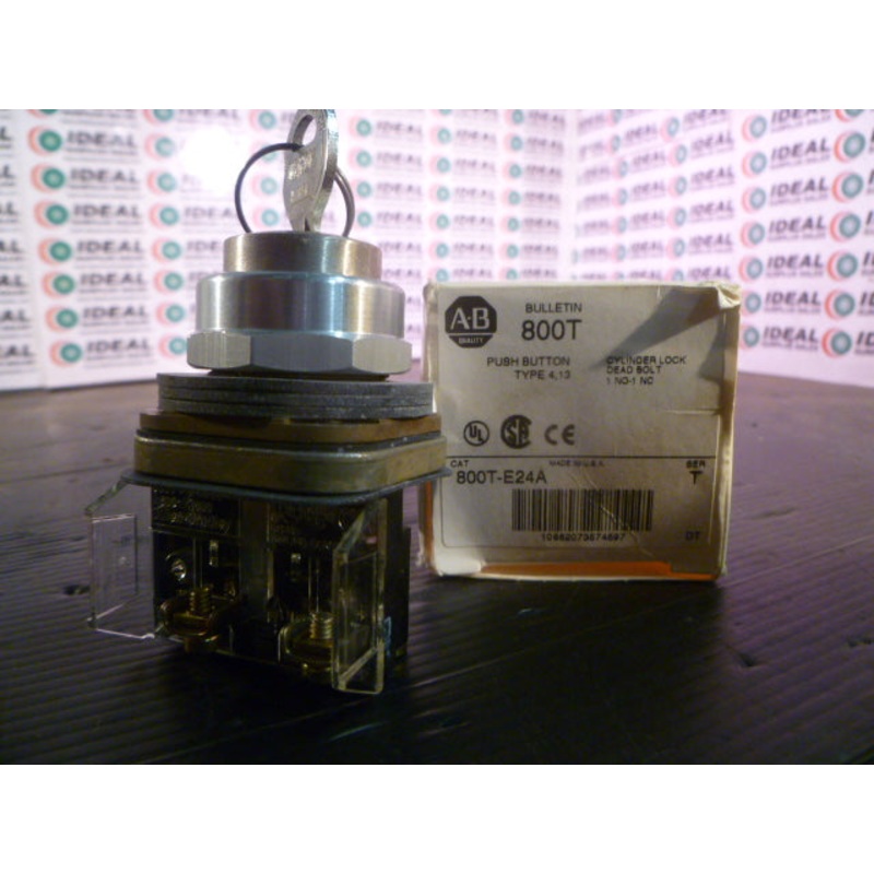 ALLEN BRADLEY 800T-E24A Push Button Series T Cylinder Lock Dead Bolt