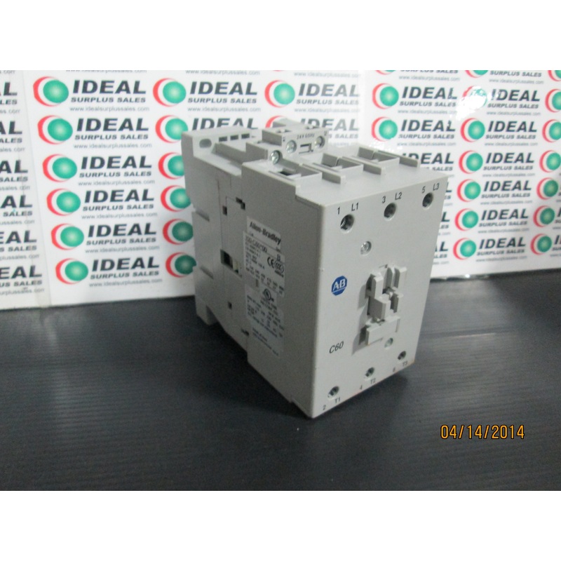 CONTACTOR, ALLEN BRADLEY 100-C60*00, SERIES B, 600VAC MAX