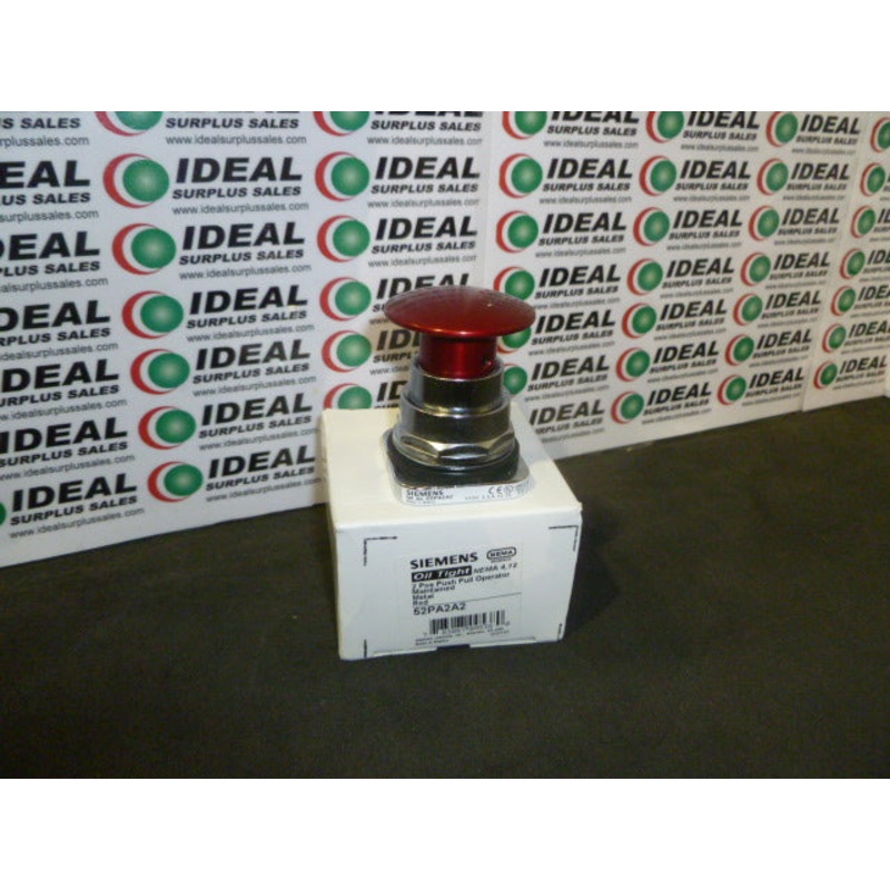 Siemens 52PA2A2 Pushbutton 2-Pos Push-Pull Mushroom Red