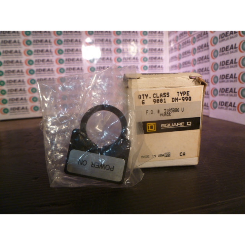 SQUARE D DN101R Label Clip|Factory Sealed Packaging|New In Box|New No Box|Used|Reconditioned