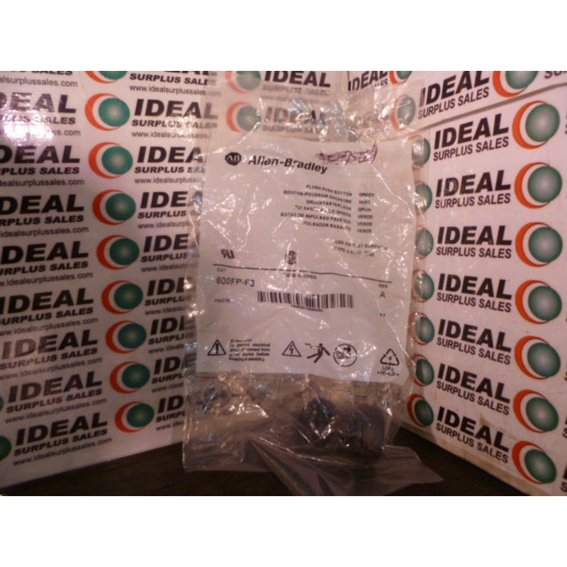 ALLEN BRADLEY 800FP-F3 Green Flush Push Button Series A