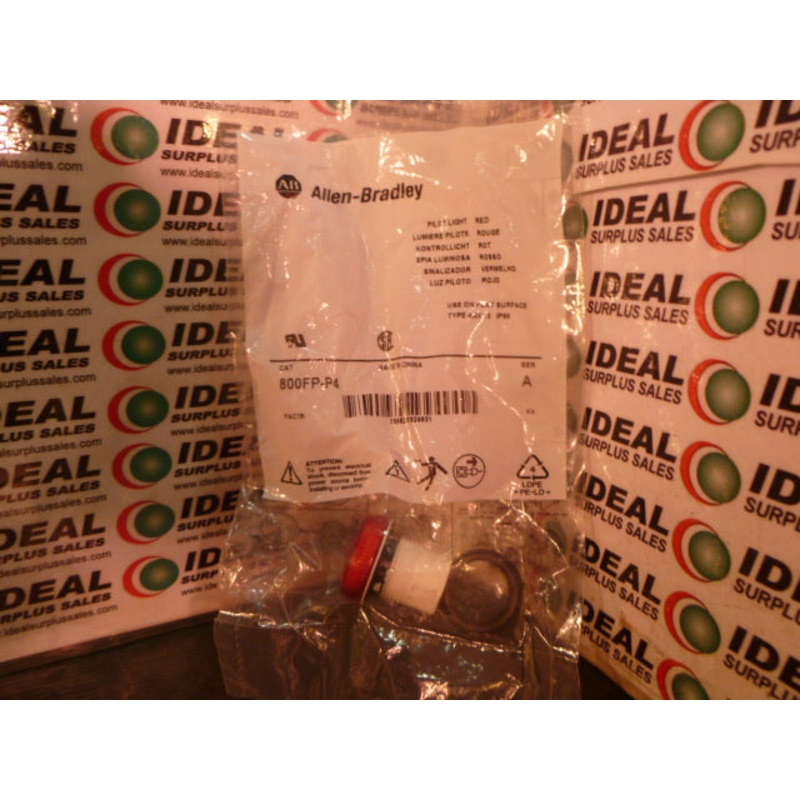Allen-Bradley 800FP-P4 Red 22.5mm Pilot Light Assembly (5 PCS) Factory Sealed