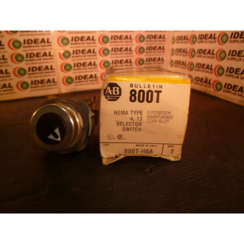 Allen Bradley 800T-H6A Coin Slot Selector Switch