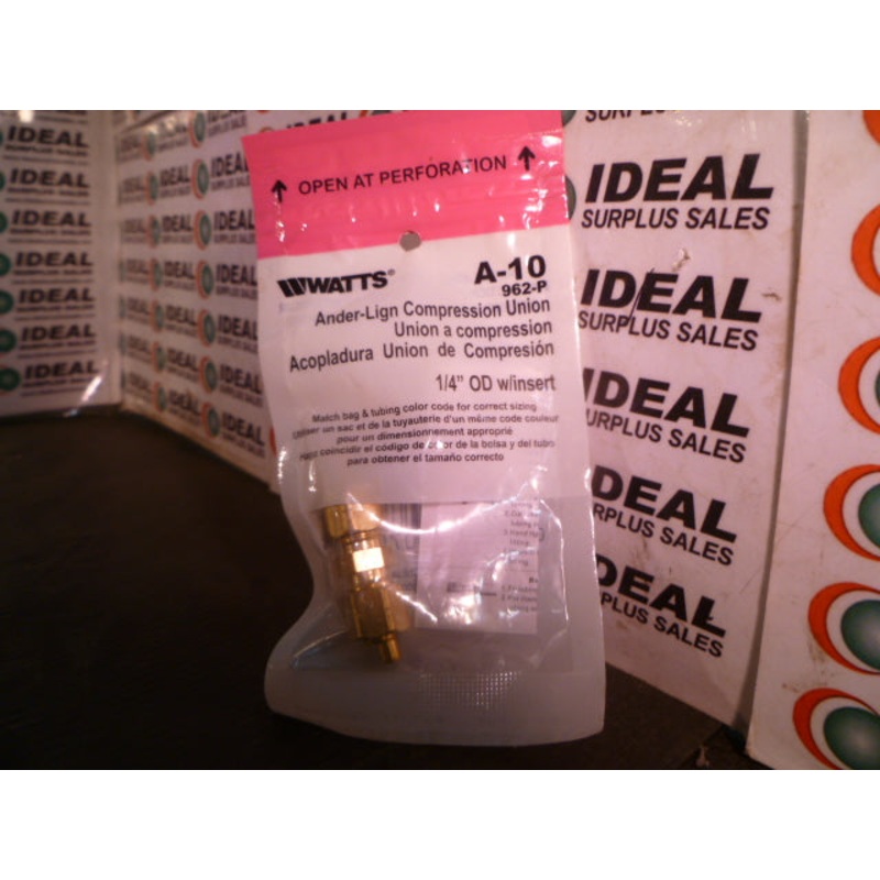 WATTS A-10 (962-P) Ander-Lign Compression Union 1/4 OD Insert