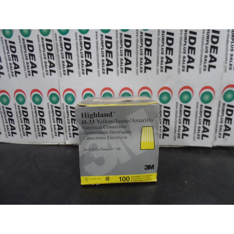 3M 74B Highland H33 Insulated Wire Connectors Size 74B Nuts Yellow