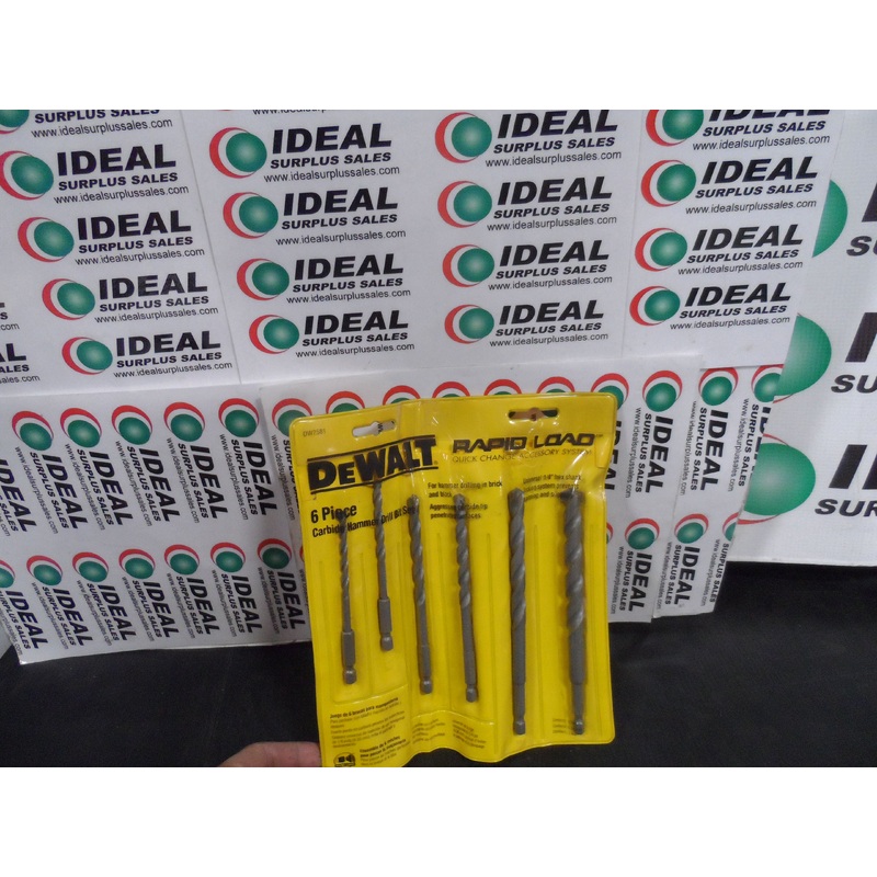 6 PIECE HAMMER DRILL BIT SET RAPID LOAD QUICKY CHANGE ACCESSORY SYSTEM